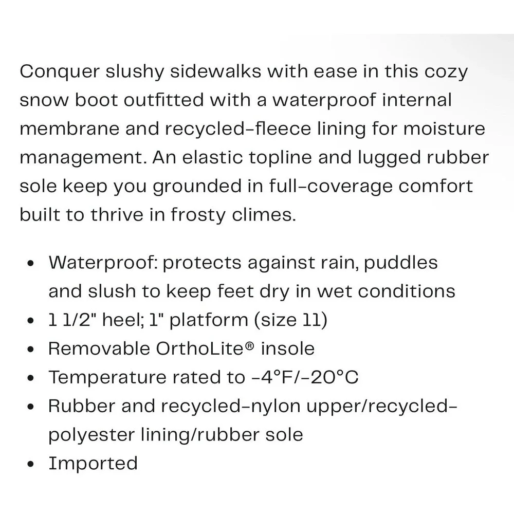 Hunter Women Size EU 43/US 11‎ Intrepid Short Snow Boots White Willow Waterproof